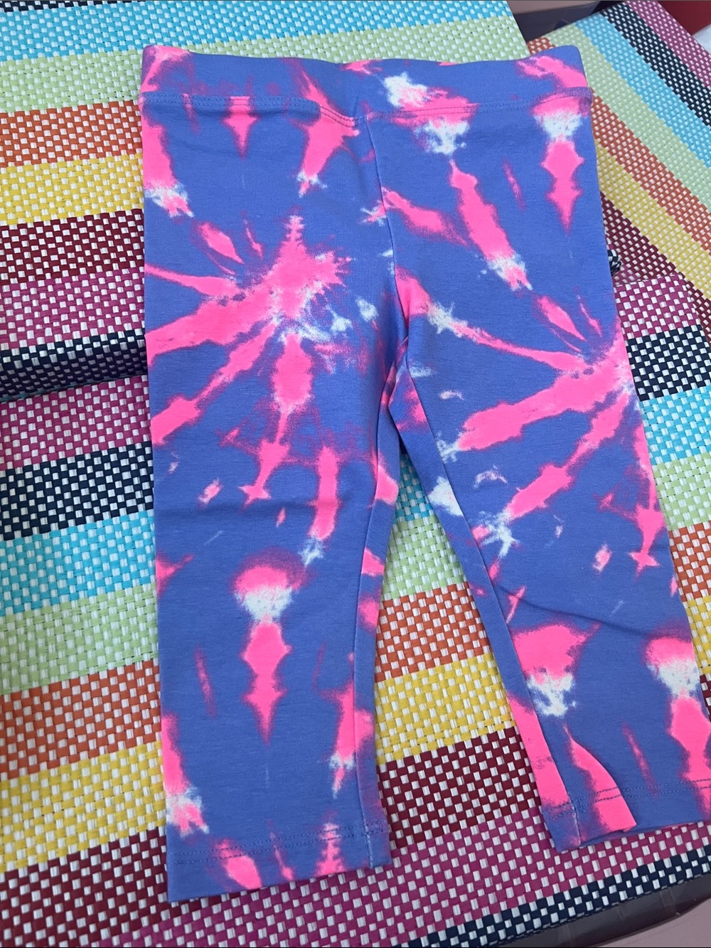 Crewcuts Tie-Dye Capri Leggings - Pink & Purple NWT